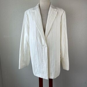Blue Ice Off-White Blazer Jacket Size 20 EUC